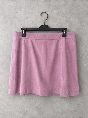 Idyllwind Miranda Lambert Leather Mini Skirt Womens XL Mauve Western NWT